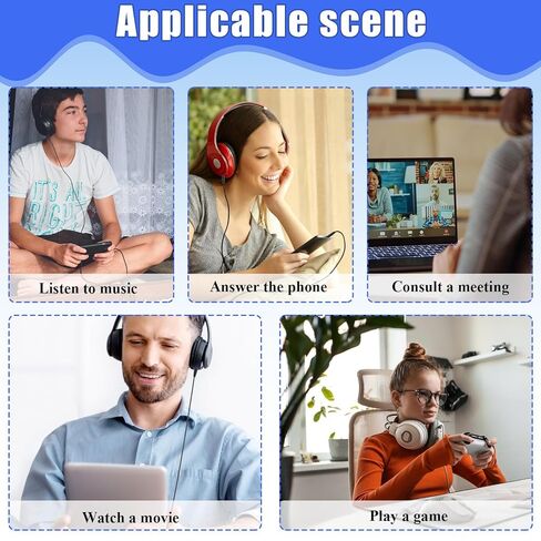 Headphone Cord 3.5mm to 3.5mm Male to Male Audio Cable Headphone Cable Replacement Audio Wire 3.5 mm to 3.5 mm Compatible with Most Headphones Replacement in Saudi Arabia
