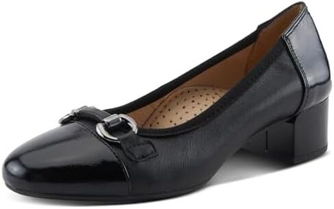 Spring Step Women’s Earline Leather Pump – Slip-On Dress Shoe with Patent Cap Toe, Arch Support, and Low Block Heel in Saudi Arabia