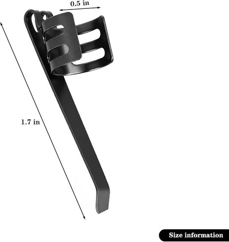 20 حزمة، مشبك مصباح يدوي بديل للملحقات القابلة للإزالة، طول 1.7 بوصة، عرض 0.5 بوصة، مشابك جيب فولاذية لسهولة التركيب، مقاومة للصدأ وتدوم طويلاً، مشبك مصباح يدوي، مشبك قلم in Kuwait