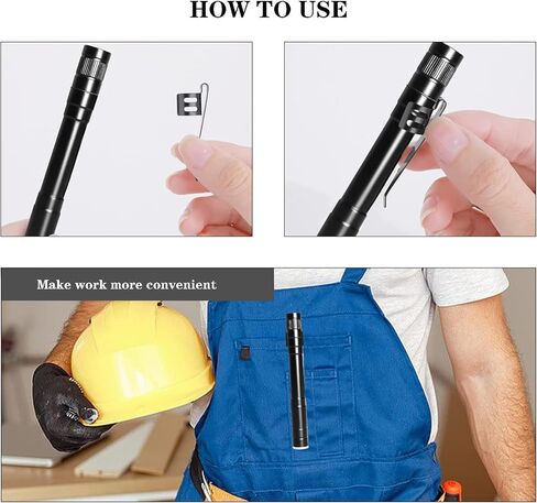 20 حزمة، مشبك مصباح يدوي بديل للملحقات القابلة للإزالة، طول 1.7 بوصة، عرض 0.5 بوصة، مشابك جيب فولاذية لسهولة التركيب، مقاومة للصدأ وتدوم طويلاً، مشبك مصباح يدوي، مشبك قلم in Kuwait