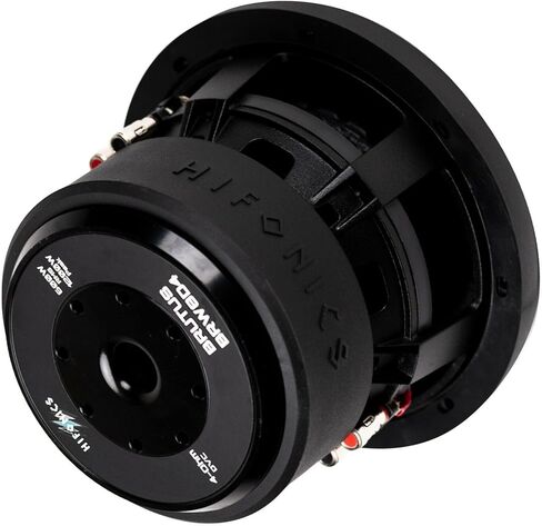 Hifonics BRW8D4 مضخم صوت سيارة بروتوس 1200 واط 8 بوصة مع مقياس ثقيل، مطلي بالمسحوق، سلة مصبوبة من الألومنيوم، مغناطيس مزدوج 70 أونصة، ملف صوتي 2.5 بوصة - مزدوج 4 أوم - 8 بوصة. in Kuwait