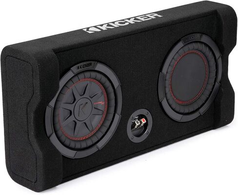 KICKER TRTP 8-inch (20cm) Thin Down Firing Subwoofer and Passive Radiator Enclosure, 2-Ohm, RoHS Compliant (Renewed) in Saudi Arabia