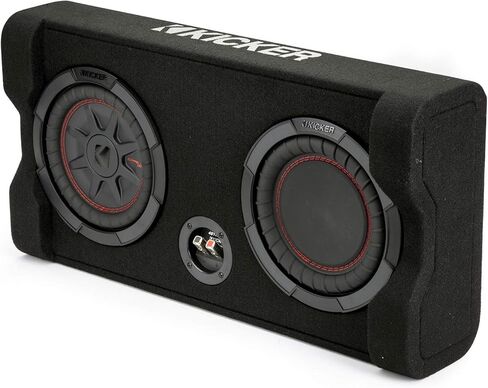 KICKER TRTP 8-inch (20cm) Thin Down Firing Subwoofer and Passive Radiator Enclosure, 2-Ohm, RoHS Compliant (Renewed) in Saudi Arabia