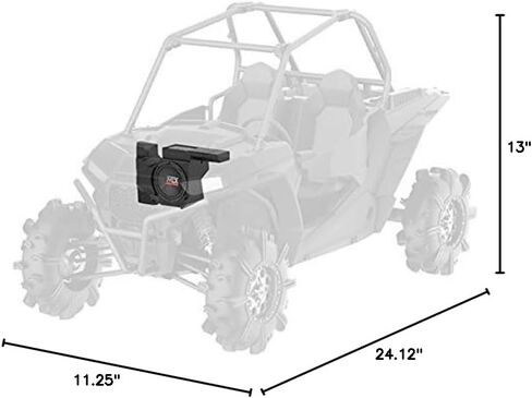 مضخم صوت MTX RZRXP-10 مقاس 10 بوصات 500 وات أسفل لوحة القيادة + حاوية لـ Polaris RZR/UTV in Saudi Arabia