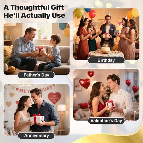 Phone Docking Station for Men: Desk or Nightstand Organizer with Drawer, Birthday Gifts for Husband, Dad, Boyfriend,Him, Wooden Charging Station for Phone Watch Key Holder Wallet (Reddish Brown) in Kuwait