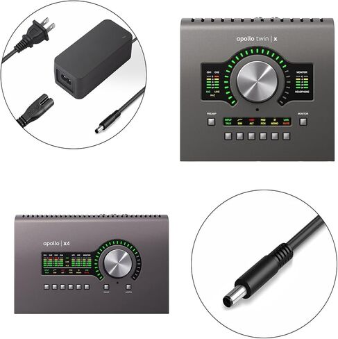 محول تيار متردد 12 فولت تيار متردد لإمداد الطاقة للصوت العالمي Apollo Twin X Duo Gen 2، Apollo Twin X Duo Quad X4 PSU-TWX/X4-US Heritage Edition Thunderbolt Audio Interface APLTWXD شاحن بديل in Kuwait