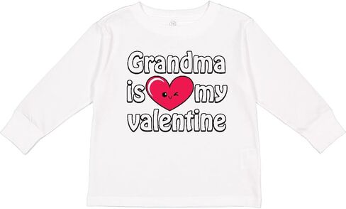 تي شيرت Inktastic Grandma is My Valentine للأطفال الصغار بأكمام طويلة in Kuwait