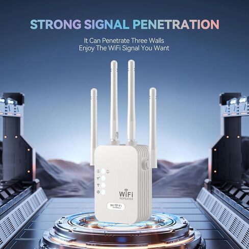 2025 معزز إشارة موسعات WiFi للمنزل طويل المدى يصل إلى 9800 قدم مربع و40 جهازًا، معزز إشارة موسع WiFi، معزز الإنترنت، موسع WiFi طويل المدى، إعداد سريع - متوسط in Saudi Arabia