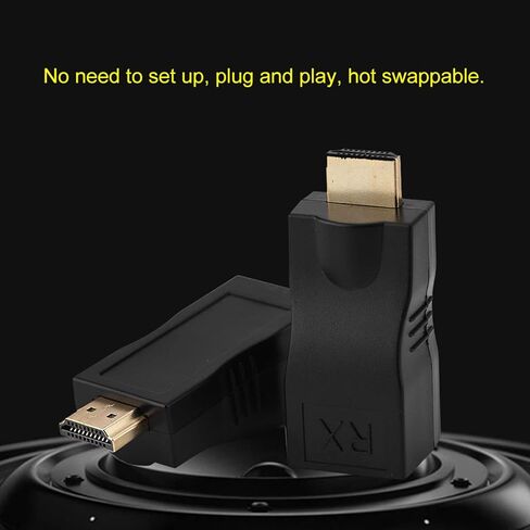 2X HDMI 30m to RJ45 Network Cable, Extender Converter Repeater Over CAT‑5e CAT6 for TV PC Projector Computer, Compitable with HDMI1.4 3D 1080P Resolution, 4k 2k in Saudi Arabia
