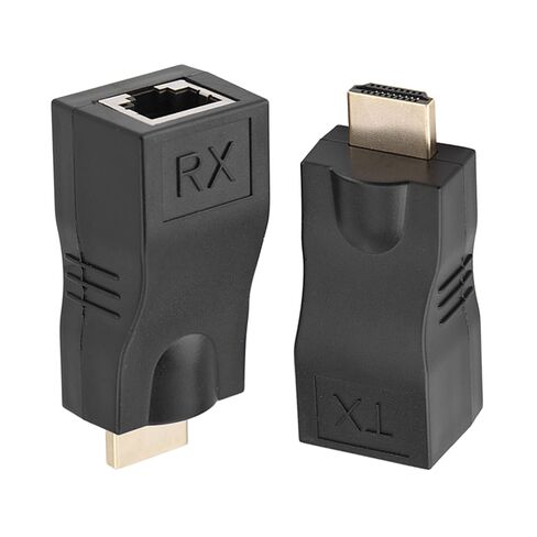2X HDMI 30m to RJ45 Network Cable, Extender Converter Repeater Over CAT‑5e CAT6 for TV PC Projector Computer, Compitable with HDMI1.4 3D 1080P Resolution, 4k 2k in Saudi Arabia