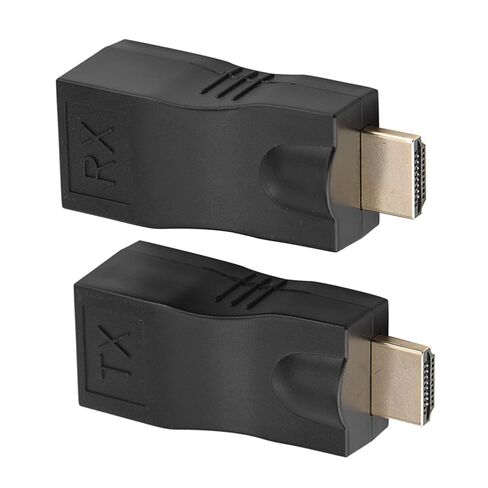 2X HDMI 30m to RJ45 Network Cable, Extender Converter Repeater Over CAT‑5e CAT6 for TV PC Projector Computer, Compitable with HDMI1.4 3D 1080P Resolution, 4k 2k in Saudi Arabia