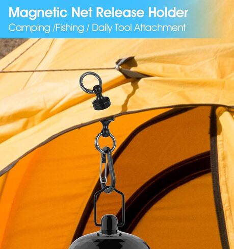 Magnet Key Chain, 2Pcs Magnetic Key Chain Strongest Magnetic Carabiner for Fly Fishing Magnet Metal Hooks, Black and White in Saudi Arabia