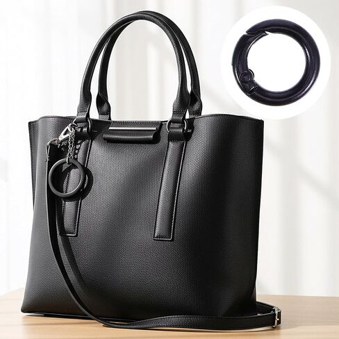 24 قطعة مشبك حلقي زنبركي ملون على شكل حرف O لسلاسل المفاتيح حلقات مفاتيح معدنية دائرية مشبك زنبركي مفتاح مشبك سلسلة مفاتيح لحقيبة الحرف اليدوية (12 لونًا) in Kuwait