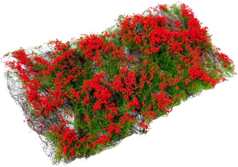 pistro Flower Cluster Grass Tuft Artificial DIY Flower Vegetation Group Lowland Shrubs Tuft for Dioramas Terrain Layout Sand 6.69x3.94x0.71 inch- Orange Red in Saudi Arabia