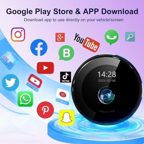 Wireless CarPlay Magic AI Box for BMW/Mercedes/Audi, 3.2" Touch Screen, Android Multimedia Adapter with Netflix YouTube, Supports Wireless CarPlay, Android Auto, Plug & Play in Saudi Arabia