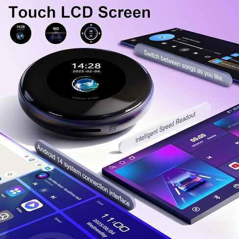 Wireless CarPlay Magic AI Box for BMW/Mercedes/Audi, 3.2" Touch Screen, Android Multimedia Adapter with Netflix YouTube, Supports Wireless CarPlay, Android Auto, Plug & Play in Saudi Arabia