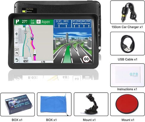 Car GPS Navigation, 2025 Map 9 inch Touch Screen Car GPS Navigation System, Voice Turn Direction Guidance, Support Speed and Red Light Warning(Free Update Lifetime Map) in Saudi Arabia