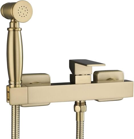 Sprayer Brass HandheldSprayer for Toilet Brushed Gold Baby Cloth Diaper Sprayer for Hot and Cold Water PortableFaucet withHose for Feminine Wash, Wall Mount in Kuwait