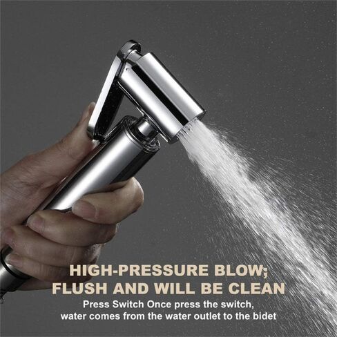 Faucet Sprayer Full Pressure and Leakproof HandheldToilet Sprayer Kit,Hand Held Cloth Diaper Sprayer for Toilet,Easy to Install Bathroom Sprayer with Pressure Cont in Kuwait
