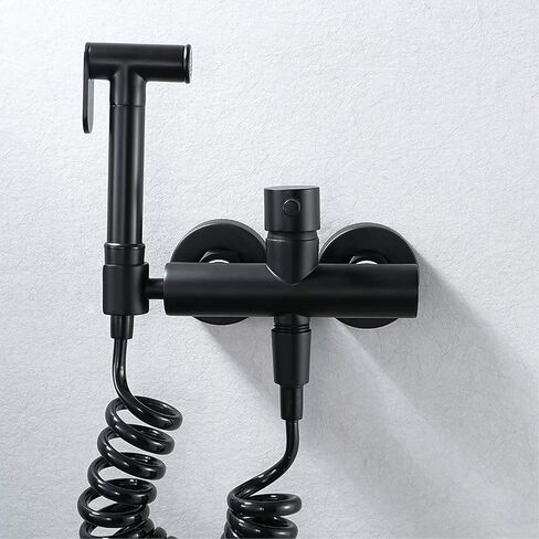 Sprayer Kit HandheldSprayer for Toilet, Black Portable Cloth Diaper Sprayer Set Brass Cold and Hot Water BathroomSprayer Kit with Shower Hose for Personal Hygiene, Bathing Pet in Kuwait