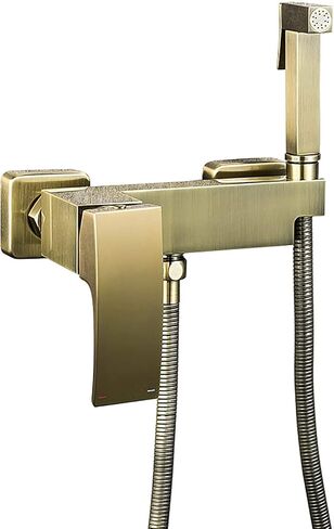 Sprayer Kit HandheldSprayer for Toilet, Hot and Cold Water Bathroom Cloth Diaper Sprayer Set Brass Wall Mounted ToiletSprayer Kit for Personal Hygiene, Bronze in Kuwait