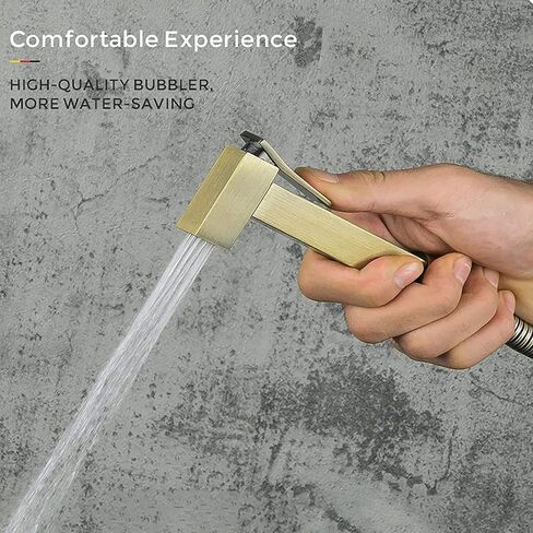 Sprayer Kit HandheldSprayer for Toilet, Hot and Cold Water Bathroom Cloth Diaper Sprayer Set Brass Wall Mounted ToiletSprayer Kit for Personal Hygiene, Bronze in Kuwait