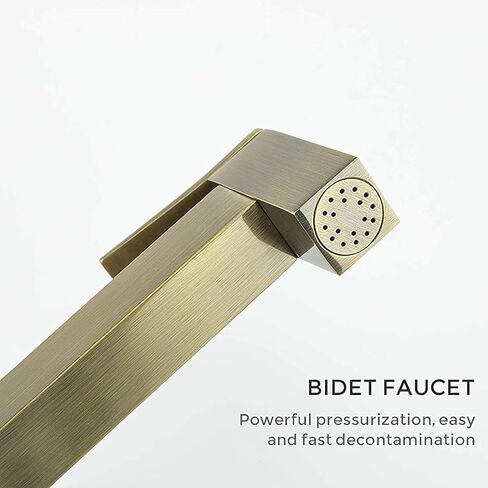 Sprayer Kit HandheldSprayer for Toilet, Hot and Cold Water Bathroom Cloth Diaper Sprayer Set Brass Wall Mounted ToiletSprayer Kit for Personal Hygiene, Bronze in Kuwait