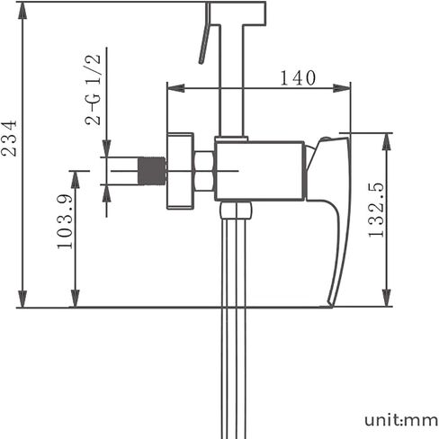 Sprayer Kit HandheldSprayer for Toilet, Hot and Cold Water Bathroom Cloth Diaper Sprayer Set Brass Wall Mounted ToiletSprayer Kit for Personal Hygiene, Bronze in Kuwait