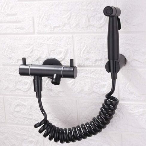 for Black Bifunctional Spray Support Shower Unique Spring Hose,Premium Stainless Steel Best for Cloth Diaper Sprayer,Hand Heldfor Shattaf Shower in Kuwait