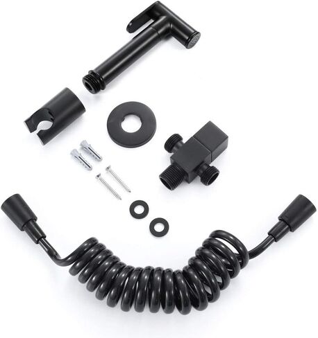 Black Single Cold in and Out Sprayer Full Pressure and Leakproof HandheldToilet Sprayer Kit,Hand Held Cloth Diaper Sprayer for Toilet,Easy to Install Bathroom Spra in Kuwait