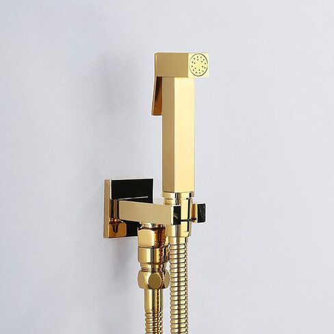 Sprayer Kit HandheldSprayer for Toilet, Titanium Gold ToiletSprayer Kit Brass Wall Mounted Bathroom Cloth Diaper Sprayer Set with Single Cold Water for Pet Bathing,1.5M Hose in Kuwait