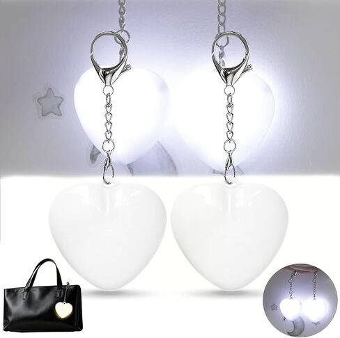 Love Wallet Tote Bag Touch Sensing Light, Heart Shape LED Automatic Glow Lights (2Pcs White) in Saudi Arabia