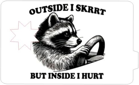Raccoon Funny Quotes Credit Card Skin, Debit Card Skin Credit Card Skin Custom Credit Card Stickers Skin Card Cover Sticker Credit Card Covers Skin, Debit Card Sticker Cover - Skins by That Slaps! in Saudi Arabia
