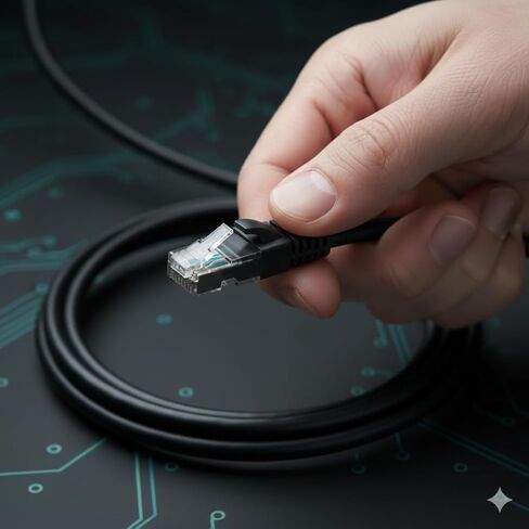 كابل إيثرنت CABLIT Cat6A 100FT - سلك تصحيح نحاسي عاري مجدول UTP 26AWG، كبل LAN عالي السرعة 10 جيجابت في الثانية، موصلات RJ45 بدون Snagless، دبابيس 8P8C مطلية بالذهب، وسترة PVC متينة. in Kuwait