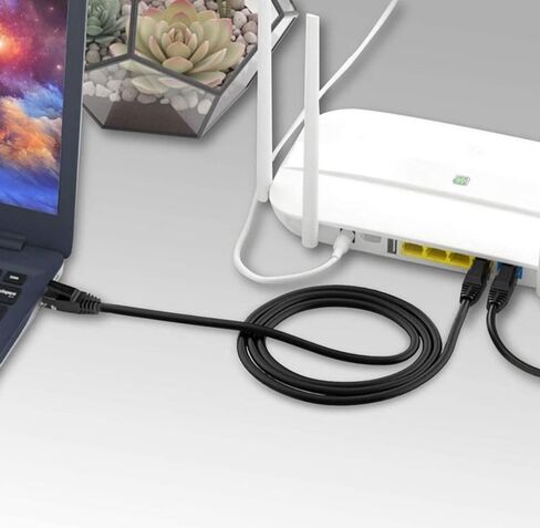 كابل إيثرنت CABLIT Cat6A 100FT - سلك تصحيح نحاسي عاري مجدول UTP 26AWG، كبل LAN عالي السرعة 10 جيجابت في الثانية، موصلات RJ45 بدون Snagless، دبابيس 8P8C مطلية بالذهب، وسترة PVC متينة. in Kuwait