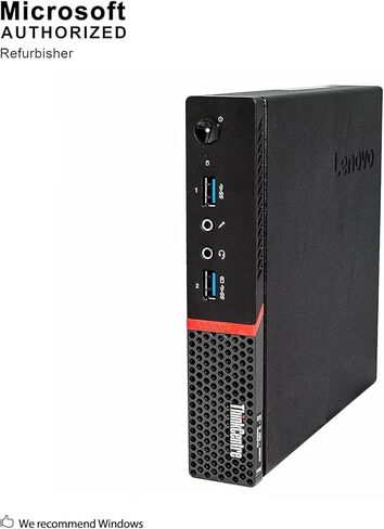 كمبيوتر مكتبي صغير Lenovo ThinkCentre M700، Core i5-6500T، ذاكرة وصول عشوائي 8 جيجابايت، 256 جيجابايت SSD، لوحة مفاتيح وماوس، واي فاي وبلوتوث، USB 3.0، DisplayPort، Windows 11 Pro (متجدد) in Kuwait