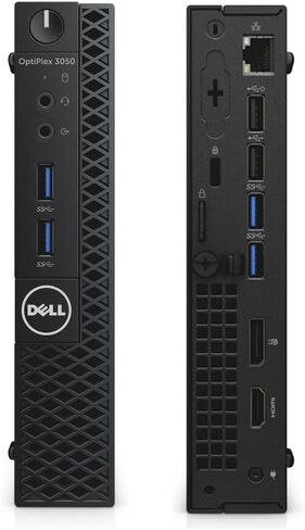 كمبيوتر Dell OptiPlex 3050 Micro PC، كمبيوتر مكتبي صغير Windows 11 Pro، معالج Intel Core الجيل السابع، 256 جيجا SSD، 8 جيجا رام، لوحة مفاتيح وماوس، LAN/RJ-45 (متجدد) in Saudi Arabia