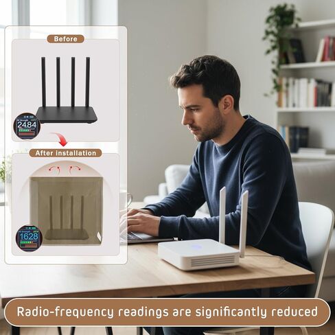 Large WiFi Router Cover, Smart Meter Cover Block 90% of WiFi Router EMF and 5G Electric Meter Faraday Cage Protection in Kuwait