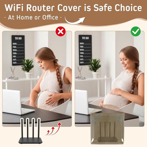 Large WiFi Router Cover, Smart Meter Cover Block 90% of WiFi Router EMF and 5G Electric Meter Faraday Cage Protection in Kuwait