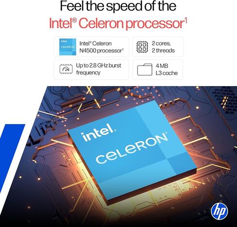 كمبيوتر محمول HP بشاشة تعمل باللمس للدراسة المنزلية للطلاب الجامعيين، 4 جيجابايت DDR4، 64 جيجابايت eMMC، معالج Intel، 14 بوصة، WiFi 6، BT، كاميرا ويب، Type-C، HDMI، ذهبي شاحب، Windows 11 S (متجدد) in Kuwait