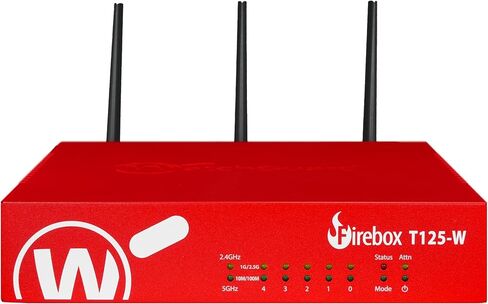 WatchGuard Firebox T125-W with 1 Year Basic Security Suite - Wi-Fi 7 Firewall, 1x 2.5Gb + 4X 1Gb Ports, High-Speed Security for Remote Offices (WGT126000+WGT1260071) in Saudi Arabia
