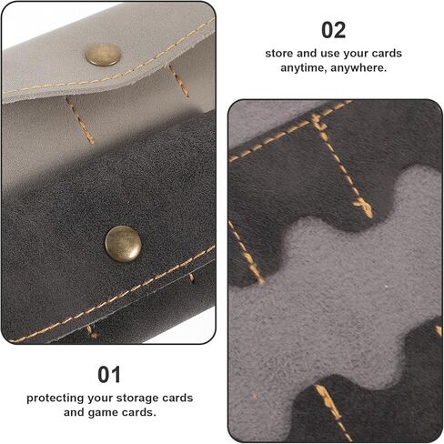 TEHAUX 2pcs Memory Card Storage Case Holder Organizer for Micro and Standard Cards Bag in Black and Gray Protective Carrying Case for Travel and Gaming Accessories in Saudi Arabia