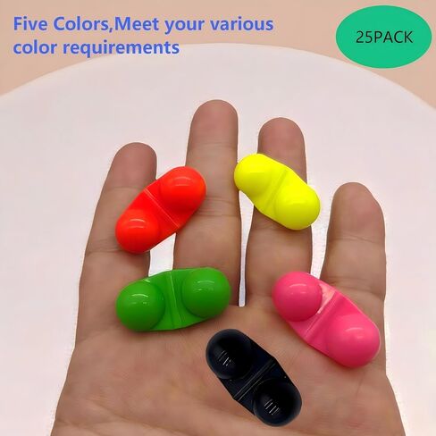 Double Rattle Fishing Beads, Plastic Fishing Rattles with Metal Beads, Fishing Tackle Accessories，25 Pack in Saudi Arabia