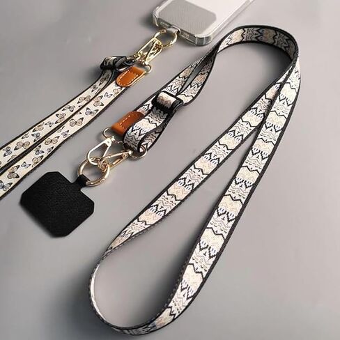 Phone Lanyard × Adjustable Neck Strap × Clamping Plate× Black Rope Universal Cell Phone Multifuctional Patch Lanyards Compatible with Most Smartphones in Saudi Arabia