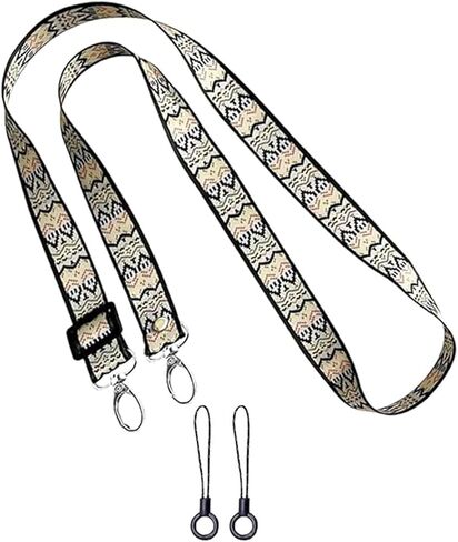Phone Lanyard × Adjustable Neck Strap × Clamping Plate× Black Rope Universal Cell Phone Multifuctional Patch Lanyards Compatible with Most Smartphones in Saudi Arabia