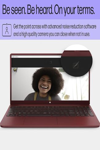 كمبيوتر محمول HP مقاس 15.6 بوصة (يشمل Microsoft 365 لمدة عام واحد)، شاشة عالية الدقة، معالج Intel رباعي النواة N200، ذاكرة الوصول العشوائي 16 جيجابايت، 128 جيجابايت PCIe SSD، Wi-Fi 6، كاميرا ويب، HDMI، لوحة مفاتيح رقمية، Windows 11 Home، Glimmer Garnet in Kuwait