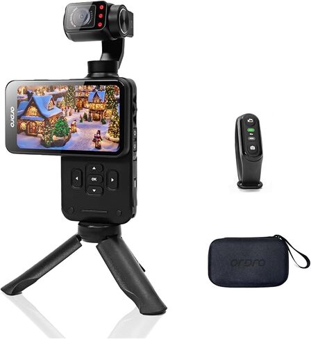 ORDRO M5 Pocket Camcorder, 4K 60FPS Video Camcorder 3-Axis Stabilisation IR Night Vision Pocket Camera for Vlogging,3.5inch IPS Touch Screen Portable Camera with 120° Wide Angle, Remote Control in Saudi Arabia
