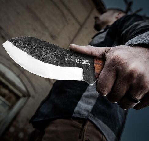 سكين نيسموك مقاس 10 بوصة، سكين تانغ كامل مصنوع يدويًا، والبقاء على قيد الحياة، والصيد وسكين EDC، سكين ذو نصل ثابت من الفولاذ الكربوني العالي مع غمد للتخييم، والبقاء على قيد الحياة، وصناعة الأدغال. in Kuwait