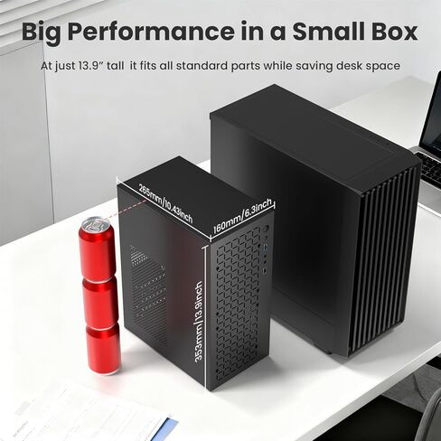 حقيبة كمبيوتر Mini-ITX مع مراوح ARGB مقاس 2 × 120 مم، حافظة ITX عالية تدفق الهواء، دعم ATX PSU، منفذ USB 3.0، حقيبة كمبيوتر ITX صغيرة الحجم in Kuwait