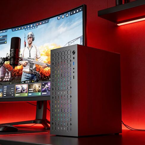 حقيبة كمبيوتر Mini-ITX مع مراوح ARGB مقاس 2 × 120 مم، حافظة ITX عالية تدفق الهواء، دعم ATX PSU، منفذ USB 3.0، حقيبة كمبيوتر ITX صغيرة الحجم in Kuwait